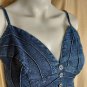 Jolt Blue Button V Neckline Adjustable Straps Denim Dress Size 7