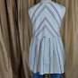 Lime n Chilli White Striped Cotton Sleeveless Tunic Top Size L