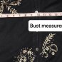 Vintage Mciland Black & Beige Embroidered Lightweight Button Cardigan Size M