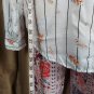 a.n.d ea w y White Striped Floral Upper Pocket Button Down Top Size XL