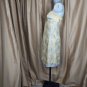 Nicole Miller Collection Spring Yellow, White Silver Floral Sparkle Print...
