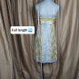 Nicole Miller Collection Spring Yellow, White Silver Floral Sparkle Print...