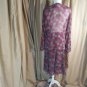 Sigrid Olsen Berry Pink & Brown Printed Blouse & Skirt Size 10