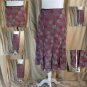 Sigrid Olsen Berry Pink & Brown Printed Blouse & Skirt Size 10
