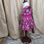 Tea Collection Pink & White Print 100% Cotton Ruffled Hem Top Size 12-24 Mos.