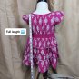 Tea Collection Pink & White Print 100% Cotton Ruffled Hem Top Size 12-24 Mos.
