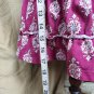 Tea Collection Pink & White Print 100% Cotton Ruffled Hem Top Size 12-24 Mos.