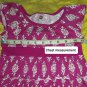 Tea Collection Pink & White Print 100% Cotton Ruffled Hem Top Size 12-24 Mos.