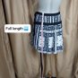 Cinq A Sept 100% Silk Navy Blue & White Floral Print Detail Side Splits Side Zip
