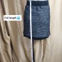 Ann Taylor LOFT Gray & Black Wool Blend Sixe Pockets Skirt Size M