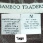 Bamboo Traders Linen Blend Sheer Print Button Down Top Size M
