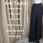 Ann Taylor Wool Blend Coffee Brown Detail Waistband Pants Size 6