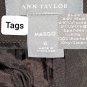 Ann Taylor Wool Blend Coffee Brown Detail Waistband Pants Size 6