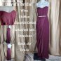 New David Bridal Berry Wine Sparkle Detail Drape Chiffon Dress Size 8