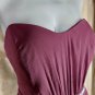 New David Bridal Berry Wine Sparkle Detail Drape Chiffon Dress Size 8
