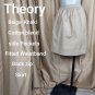 Theroy Beige Khaki Side Pockets Cotton Blend Skirt Size 12