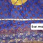 Jessica Simpson Royal Blue Print Sheer Drape Top Size XS