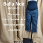 Bella Nda Blue Denim Maternity Capri Size M