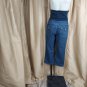 Bella Nda Blue Denim Maternity Capri Size M