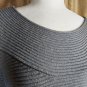 Talbots Gray Cotton Blend Rib Sweater Size L