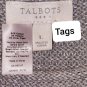 Talbots Gray Cotton Blend Rib Sweater Size L