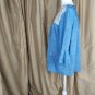 Ann Taylor LOFT Blue & White Detail Ruffled Sleeves Cuff Top Size M