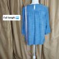 Ann Taylor LOFT Blue & White Detail Ruffled Sleeves Cuff Top Size M