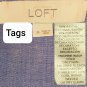 Ann Taylor LOFT Blue & White Detail Ruffled Sleeves Cuff Top Size M