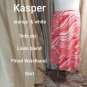 Kasper Orange And White Linen Blend Side Zip Skirt Size 16