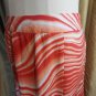 Kasper Orange And White Linen Blend Side Zip Skirt Size 16