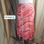 Kasper Orange And White Linen Blend Side Zip Skirt Size 16