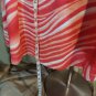 Kasper Orange And White Linen Blend Side Zip Skirt Size 16