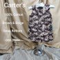 Carter's Brown & Beige Print 100% Cotton Snap Bottom One Piece With Pockets Size