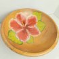 Vintage 1950's Wooden Hand Carved & Painted Decorative Bowl