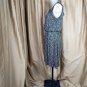 Ann Taylor LOFT Green Pink Floral Print Double V neckline Elastic Waist Dress...