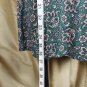 Ann Taylor LOFT Green Pink Floral Print Double V neckline Elastic Waist Dress...