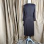 Rafaella Brown V Neckline Long Sleeve Wrap Dress Size S