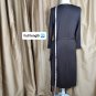 Rafaella Brown V Neckline Long Sleeve Wrap Dress Size S