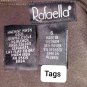Rafaella Brown V Neckline Long Sleeve Wrap Dress Size S