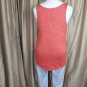 Jw Style Tye Dye Red Tassel Front Hem Cotton Tank Top Size XL