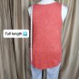 Jw Style Tye Dye Red Tassel Front Hem Cotton Tank Top Size XL