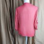 Elementz Orange V Neckline Adjustable Sleeves Button Down Top Size PL
