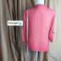 Elementz Orange V Neckline Adjustable Sleeves Button Down Top Size PL