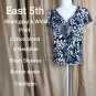 East 5th Black & White Print Cotton Blend Detail Button Down Cardigan Size S