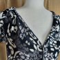 East 5th Black & White Print Cotton Blend Detail Button Down Cardigan Size S