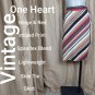 Vintage One Heart Beige & Red Striped Side Tie Closure Skirt Size M