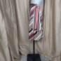 Vintage One Heart Beige & Red Striped Side Tie Closure Skirt Size M