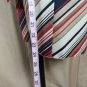 Vintage One Heart Beige & Red Striped Side Tie Closure Skirt Size M