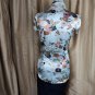Gibson Ivory Print Button Down Detail Top Size S