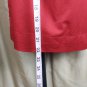 Talbots Red Ruffed Hidden Front Button down cotton Spandex Blend Skirt Size 6